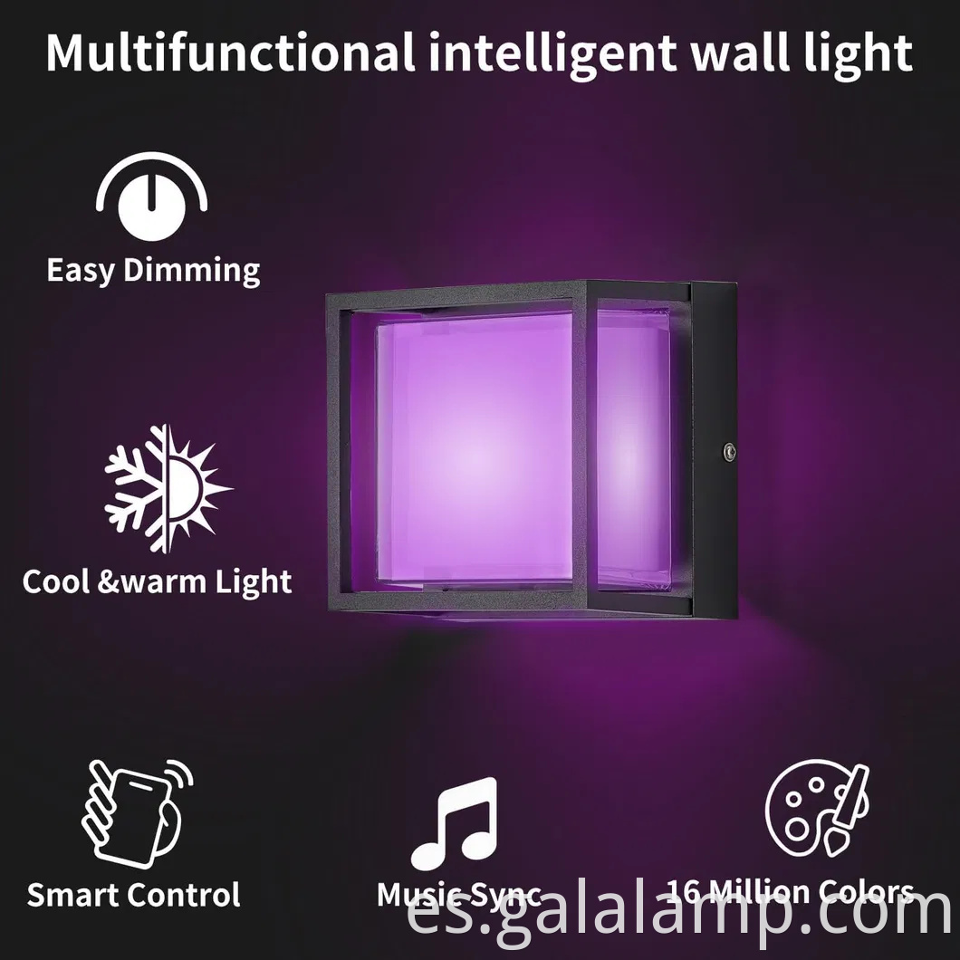 Luz de pared al aire libre inteligente de estilo graffiti moderno para espacios únicos